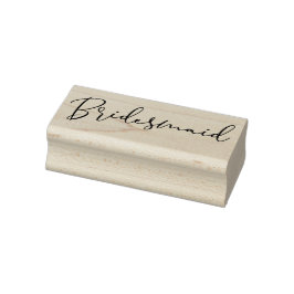 Simple Bridesmaid Quote Tipography Script Rubberstempel