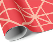 Simple Bright Red and Brown Color Wrapping Paper Cadeaupapier (Rol Hoek)