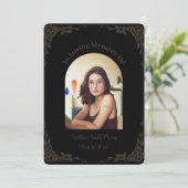 Simple Brown and Black Pagan Funeral Kaart (Staand voorkant)