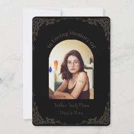 Simple Brown and Black Pagan Funeral Kaart