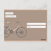 Simple Brown Bike  Briefkaart (Achterkant)