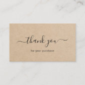 Simple Brown Elegant Rustic Order Insert Kaart Visitekaartje (Voorkant)