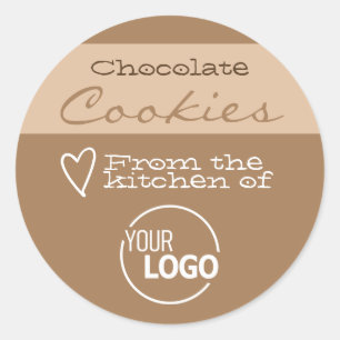 Simple Brown Food Cake Cookie Labels