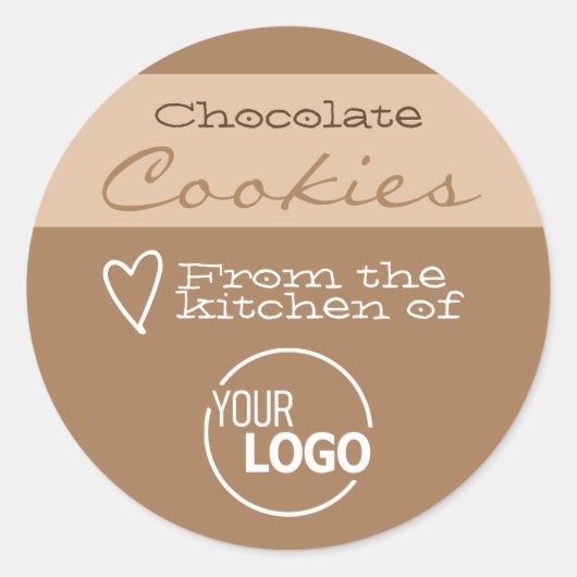 Simple Brown Food Cake Cookie Labels (Voorkant)