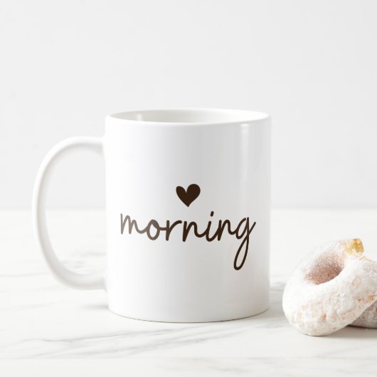 Simple Brown "Morning" Koffiemok (Met donut)