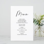 Simple bruiloft Menu Kaart (Staand voorkant)