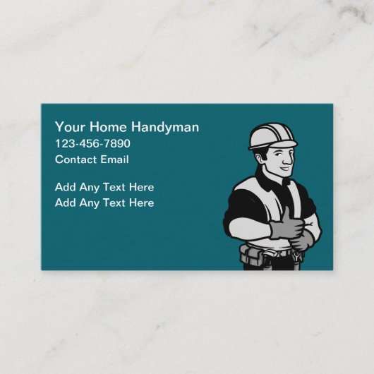 Simple Budget Handyman Business Profile Cards Visitekaartje (Voorkant)
