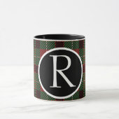 SImple buffalo plaid monogram Mok (Midden)