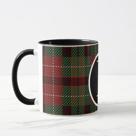 SImple buffalo plaid monogram Mok (Links)