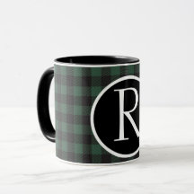 SImple buffalo plaid monogram Mok