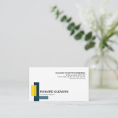 Simple Building Block Column Structure Engineering Visitekaartje (Staand voorkant)