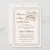 Simple Bun in the Oven Baby Shower Invitation Kaart (Voorkant)