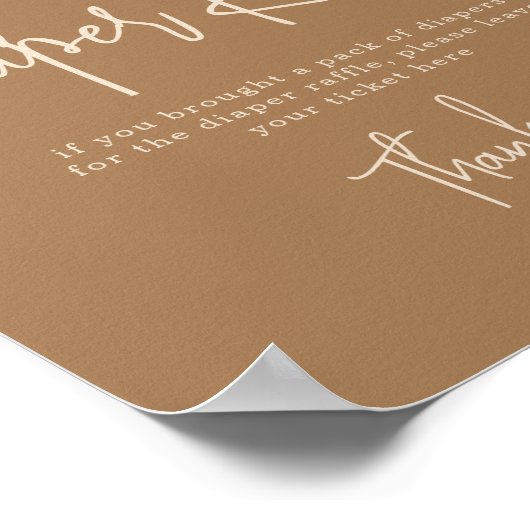 Simple Bunny Diaper Raffle-spel Poster (Hoek)