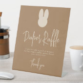 Simple Bunny Diaper Raffle-spel Reclamebord Met Voetstuk (Insitu)