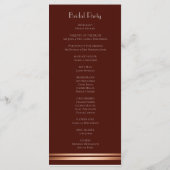 Simple Burgundy Wedding Program Programmakaart (Achterkant)