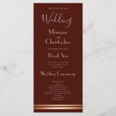 Simple Burgundy Wedding Program Programmakaart (Voorkant)