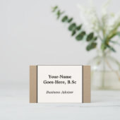 Simple Business Adviser Visitekaartje (Staand voorkant)