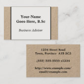 Simple Business Adviser Visitekaartje (Voorkant / Achterkant)