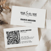 Simple Business Branding Company Logo QR-code Visitekaartje