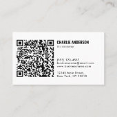 Simple Business Branding Company Logo QR-code Visitekaartje (Achterkant)