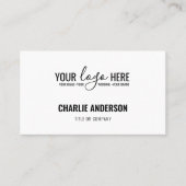 Simple Business Branding Company Logo QR-code Visitekaartje (Voorkant)