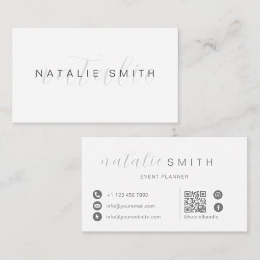 Simple Business Card-template Visitekaartje (Voorkant / Achterkant)