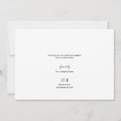 Simple Business Company logo Social Gold Black   Bedankkaart (Achterkant)