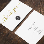 Simple Business Company logo Social Gold Black   Bedankkaart
