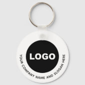 Simple Business Company Promotionele Logo QR-code Sleutelhanger (Voorkant)