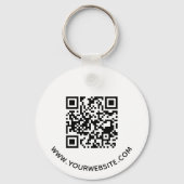 Simple Business Company Promotionele Logo QR-code Sleutelhanger (Achterkant)