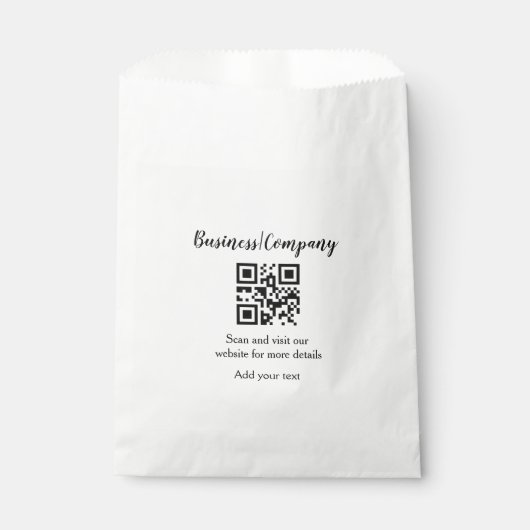Simple business company website barcode QR add nam Bedankzakje (Voorkant)