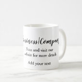 Simple business company website barcode QR add nam Koffiemok (Voorkant rechts)