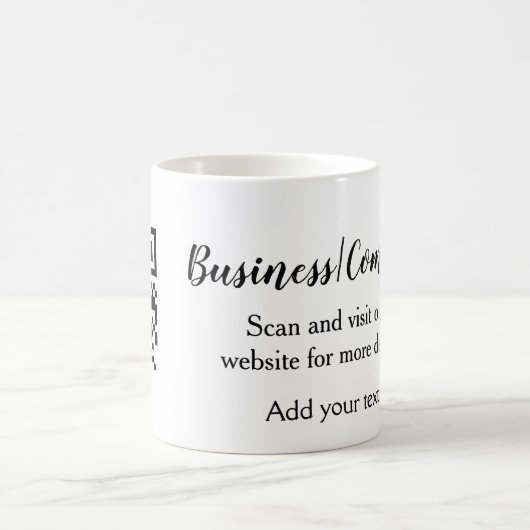 Simple business company website barcode QR add nam Koffiemok (Center)