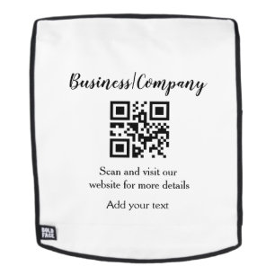 Simple business company website barcode QR add nam Rugtassen
