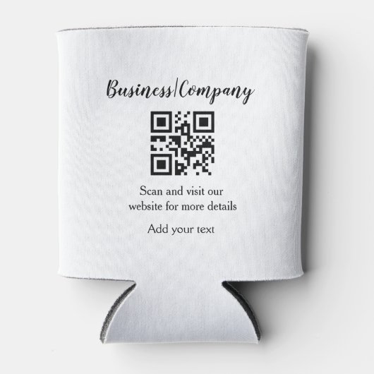 Simple business company website QR add nam Blikjeskoeler (Voorkant)