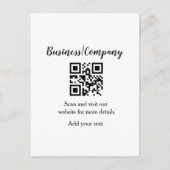 Simple business company website QR add nam Briefkaart (Voorkant)