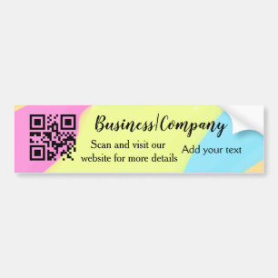 Simple business company website QR add nam Bumpersticker