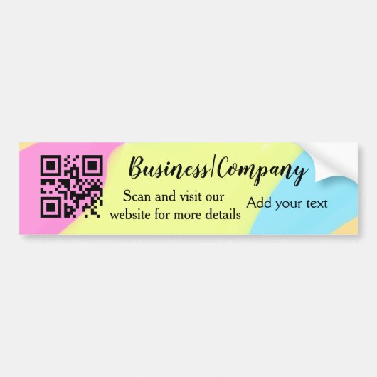 Simple business company website QR add nam Bumpersticker (Voorkant)