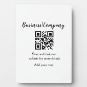 Simple business company website QR add nam Fotoplaat (voorkant)