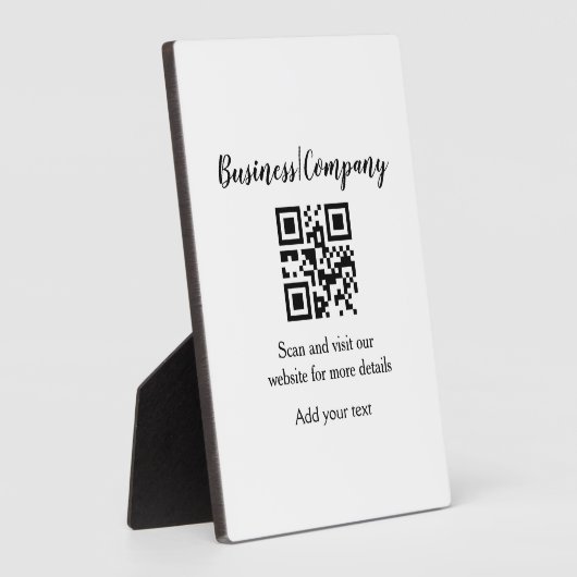 Simple business company website QR add nam Fotoplaat (Zijkant)