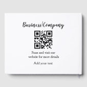Simple business company website QR add nam Gastenboek (Achterkant)