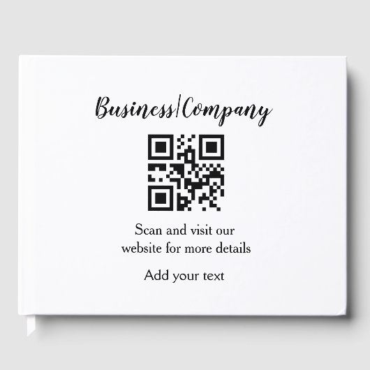 Simple business company website QR add nam Gastenboek (Voorkant)