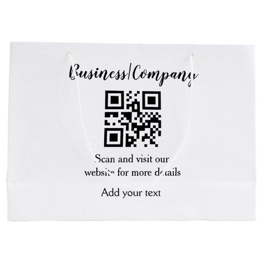 Simple business company website QR add nam Groot Cadeauzakje (Achterkant)
