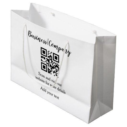 Simple business company website QR add nam Groot Cadeauzakje (Voorkant Gekanteld)