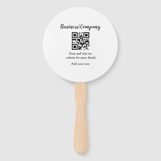 Simple business company website QR add nam Handwaaier (Achterkant)
