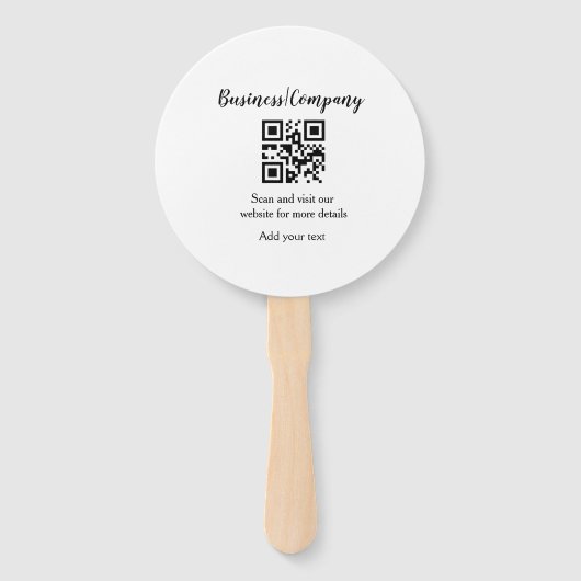 Simple business company website QR add nam Handwaaier (Voorkant)