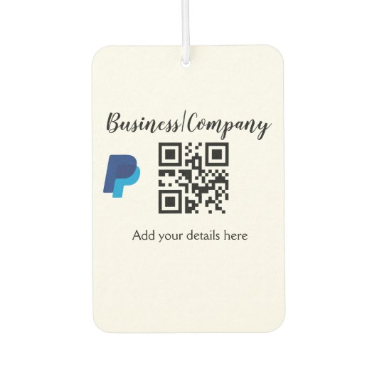 Simple business company website QR add nam Luchtverfrisser (Voorkant)