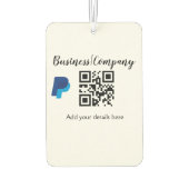 Simple business company website QR add nam Luchtverfrisser (Achterkant)