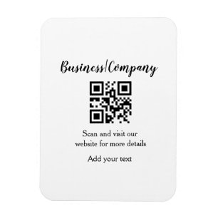 Simple business company website QR add nam Magneet