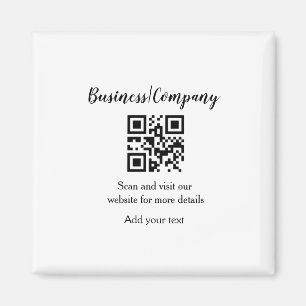 Simple business company website QR add nam Magneet